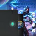 Wireless Charging Desk Mat and Mouse Pad, Black