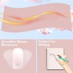 Pink Wireless Charging Desk Mat for Office