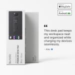 Wireless Charging Desk Mat, Reversible Felt & Vegan Leather