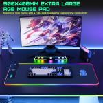 GIM RGB Wireless Charging Extra Large Mouse Pad