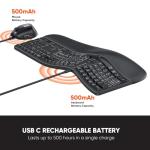 Meetion Ergonomic Wireless Keyboard & Mouse Combo