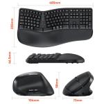 Meetion Ergonomic Wireless Keyboard & Mouse Combo