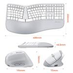 Wireless Ergonomic Keyboard and Vertical Mouse Combo