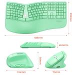 Ergonomic Wireless Keyboard and Vertical Mouse Combo