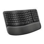 Logitech Wave Wireless Ergonomic Keyboard with Palm Rest