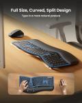 Ergonomic Wireless Keyboard and Mouse Combo