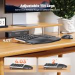 Wireless Ergonomic Keyboard and Mouse Set for Comfort