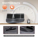 Wireless Ergonomic Keyboard and Mouse Set for Comfort