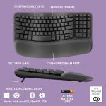 Logitech Wave Wireless Ergonomic Keyboard with Palm Rest