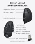 Anker Wireless Vertical Ergonomic Mouse with DPI Levels