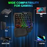 One-Handed RGB Gaming Keyboard Mouse Combo