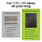 Rocketbook Core Executive Reusable Notebook, Black