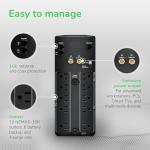 APC UPS Back-UPS Pro, 1500VA Sinewave UPS Battery Backup & Surge Protector, LCD, AVR, BR1500MS2