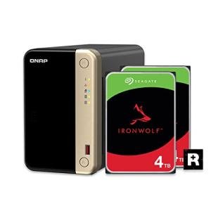 QNAP TS-264-8G-24ST-US 2 Bay High-Performance Desktop NAS with 4TB Storage Capacity, Preconfigured RAID 1 Seagate IronWolf HDD Bundle
