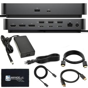 Dell SD25TB4 Pro Thunderbolt 4 Smart Dock - Supports 8k Display, 3 Years Warranty with 180W Adapter, HDMI, DisplayPort, Thunderbolt Cable, Cloth - USB C Docking Station Hub with Accessories
