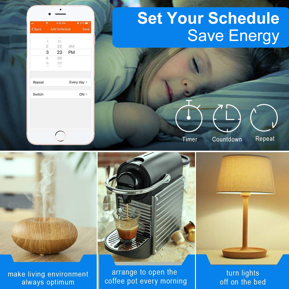 2-Pack Smart Plug for Echo Plus/Show with Energy Monitoring