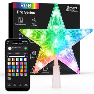 Brizled Smart LED Star Tree Topper with WiFi