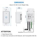 Smart WiFi Light Switch - Works with Alexa & Google Home