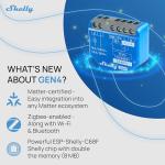 Shelly 1 Gen4 Smart Relay Switch - Wi-Fi & Zigbee