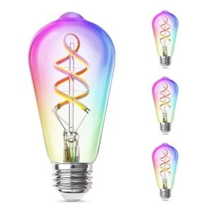 Feit Electric Smart Dimmable Color Light Bulb 3-Pack