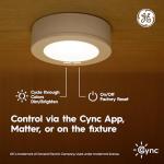 GE Cync Reveal HD+ Smart Undercabinet Puck Light Fixtures, Color Changing Undercab Puck Lights, Smart Wi-Fi Kitchen Lights, Works with Alexa and Google Home, 3-in (3 Pack)