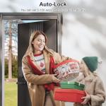 Keyless Entry Door Lock - Fingerprint Door Locks with App Control - Smart Deadbolt for Front Doors - Biometric Security, Auto-Lock&One-Touch-Lock, IP54 Waterproof, Easy Install