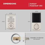 Kwikset Powerbolt 250 10-Button Keypad Satin Nickel Transitional Electronic Deadbolt Door Lock, Featuring Convenient Keyless Entry, Customizable User Codes, and Auto-Locking