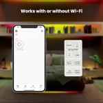 Feit Electric Smart Light Strip 16FT, Ultrathin RGBW Color Chasing LED Light Strip, 2.4GHz Wi-Fi Enabled, Works with Alexa and Google Home Assistant, Remote Control, (0.4in x 192in) TAPE192/CHASE/AG