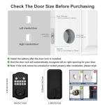 Keyless Entry Door Lock - Fingerprint Door Locks with App Control - Smart Deadbolt for Front Doors - Biometric Security, Auto-Lock&One-Touch-Lock, IP54 Waterproof, Easy Install
