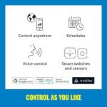 WiZ Elpas Bollard Smart WiFi Outdoor LED Path Light Starter Kit Compatible with Alexa, Google Assistant and Siri Shortcuts, Bluetooth Compatible, No Hub Required