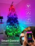 Aoycocr 66FT 132 LEDs WiFi Smart Christmas Tree Lights, Alexa Voice Controlled RGB Fairy Lights with App, Music Sync LED Party Lights for Xmas Tree & Home Holiday Decor