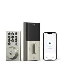 eufy Security Smart Lock C30, Keyless Entry Door Lock, Built-in WiFi Keypad Deadbolt for Front Door, No Bridge Required, Easy Installation, App Remote Control, Reliable Power, BHMA Grade 3, Nickel