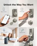 eufy Security Smart Lock C30, Keyless Entry Door Lock, Built-in WiFi Keypad Deadbolt for Front Door, No Bridge Required, Easy Installation, App Remote Control, Reliable Power, BHMA Grade 3, Nickel