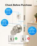eufy Security Smart Lock C30, Keyless Entry Door Lock, Built-in WiFi Keypad Deadbolt for Front Door, No Bridge Required, Easy Installation, App Remote Control, Reliable Power, BHMA Grade 3, Nickel