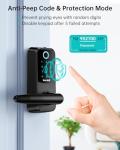 Hornbill Smart Lock Keyless Entry with Handle - Fingerprint Door Locks for Front Door - Keypad Electronic Digital Biometric Bluetooth Passcodes, Works with Alexa, App Control Touch Screen,Auto Lock