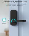 Hornbill Smart Lock Keyless Entry with Handle - Fingerprint Door Locks for Front Door - Keypad Electronic Digital Biometric Bluetooth Passcodes, Works with Alexa, App Control Touch Screen,Auto Lock