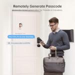 WiFi Smart Door Lock Set: Hornbill Keyless Entry Door Lock Deadbolt with Handle Set Fingerprint Front Door Lock with 2 Knobs Alexa Bluetooth Remote Code Auto Lock for Home Hotel Security Black