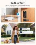 Philips Built-in WiFi Smart Lock, Keyless Entry Door Lock with App, Touchscreen, Indicator Light, Fingerprint Door Lock — Compatible with Alexa & Google, Splash-Proof Design, Includes 8 Batteries
