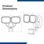 Feit Electric Smart Outdoor Flood Lights with Motion Sensor, 28W LED WiFi Security Light with Dusk to Dawn Compatible with Alexa and Hey Google, Tunable White, 2 Head, Hardwired, S9DFL/CCT/MOT/WH/AG