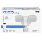 Feit Electric Smart Outdoor Flood Lights with Motion Sensor, 28W LED WiFi Security Light with Dusk to Dawn Compatible with Alexa and Hey Google, Tunable White, 2 Head, Hardwired, S9DFL/CCT/MOT/WH/AG