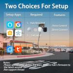 XFOX Glass Panel Smart Touch Light Switch 3-Gang - Tuya Matter Enabled for Apple Home/Siri, Alexa, Google - Requires Neutral - WiFi 2.4GHz - 120V 10A