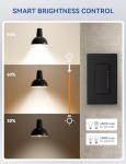 ELEGRP Single Pole Smart Dimmer Light Switch DPR10, 2.4GHz Wi-Fi Dimmer Switch Compatible with Alexa and Google Assistant, Needs Neutral Wire, No Hub Required, UL and FCC Listed, Black, 1 Pack