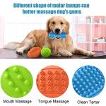LUKITO Dog Chew Toys 3 Pack for Aggressive Chewers, Multifunctional Teeth Cleaning and Gum Massage, Tough Toys with Natural Rubber for Large and Medium Dog