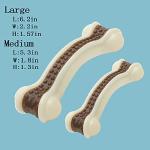 BETTEPROD Dog Chew Toys for Aggressive Chewers Large Breed,2 Pack Beef Flavor Indestructible Dog Teething Chew Toys Bones for Large/Medium/Small Puppies,Pet Toy with Nylon