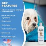 Dog Shampoo, Conditioner & Detangler - Best Shampoo for Goldendoodles, Poodles & Doodles - for Matted Pet Hair - Sensitive Skin Shampoo for Puppies - Made in The USA, 16OZ (Lavender)