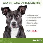 Pet MD - Dog Ear Cleaner Wipes - Otic Cleanser for Dogs to Stop Ear Itching, and Infections with Aloe and Eucalyptus - 100 Count