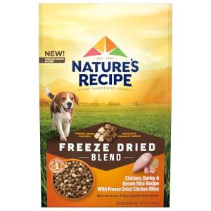 Nature's Recipe Chicken, Barley & Brown Rice Recipe Dry Dog Food with Freeze Dried Chicken Bites 10.5 lb Bag