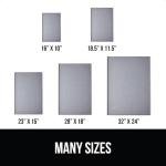 GORILLA GRIP 100% Waterproof Raised Edge BPA Free Silicone Pet Feeding Mat, Dog Cat Food Mats Contain Spills Protects Floors, Placemats for Cats and Dogs Water Bowl, Pets Accessories 18.5x11.5 Gray