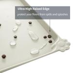 Reopet Waterproof Pet Feeding Mat with High Raised Edges, Heavier and Thicker Placemats for Cat Dog Water Bowl with BPA Free, Dogs Cats Food Mats for Messy Drinkers to Prevent Spill and Protect Floors