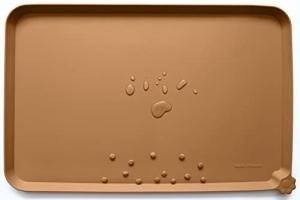 Hoki Found Silicone Pet Food Mats Tray - High-Lips Pet Dog Cat Bowl Mats - Dog Pet Cat Feeding Mat - Waterproof Dog Cat Food Mats -Pet Water Mats for Floors - Butterscotch